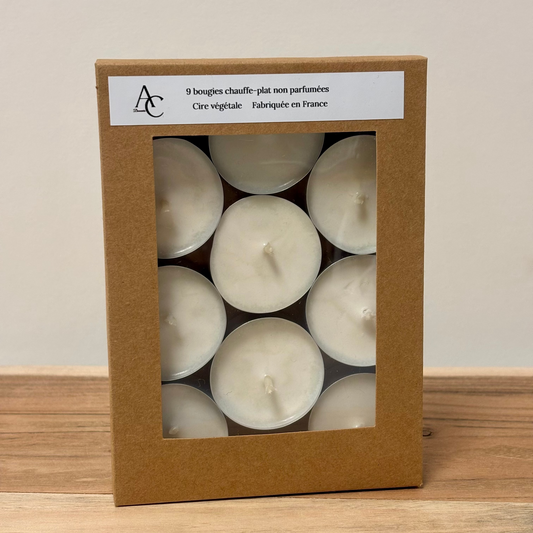 Pack de 9 bougies chauffe-plat
